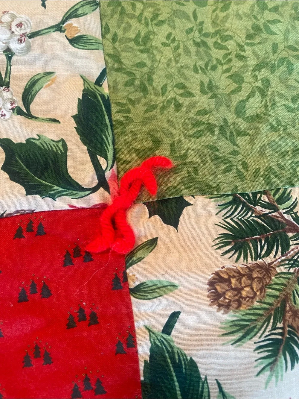 Homemade Christmas Quilt 51x56